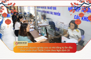 Chính thức doanh nghiệp vừa và nhỏ đăng ký lần đầu được miễn thuế TNDN 3 năm theo Nghị định 20