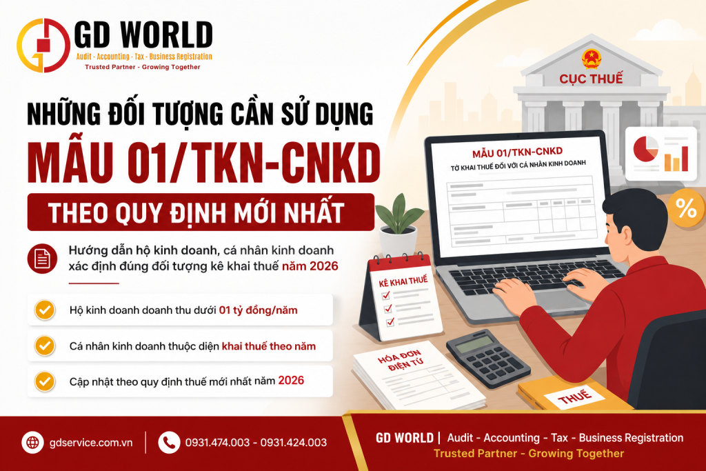 Những đối tượng cần sử dụng Mẫu 01/TKN-CNKD theo quy định mới nhất