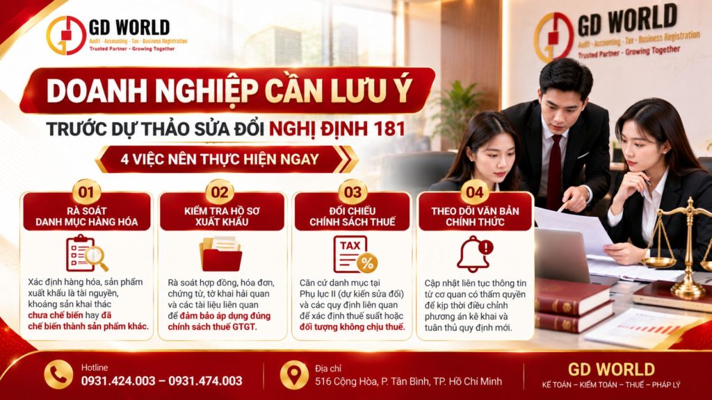 Những lưu ý cho doanh nghiệp trước dự thảo sửa đổi Nghị định 181 về thuế GTGT