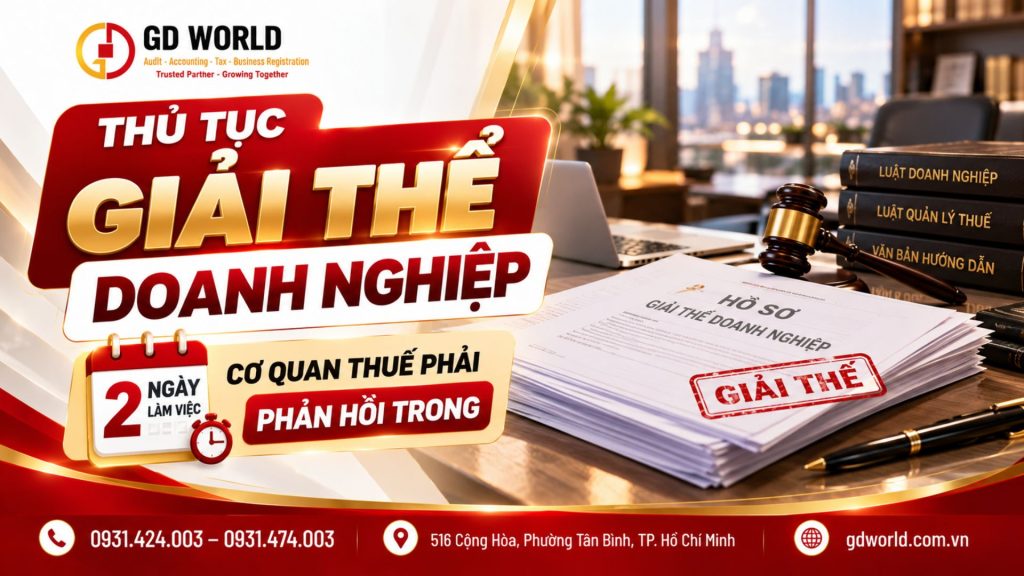 Thủ tục giải thể doanh nghiệp 2026 cơ quan thuế phản hồi trong 2 ngày làm việc